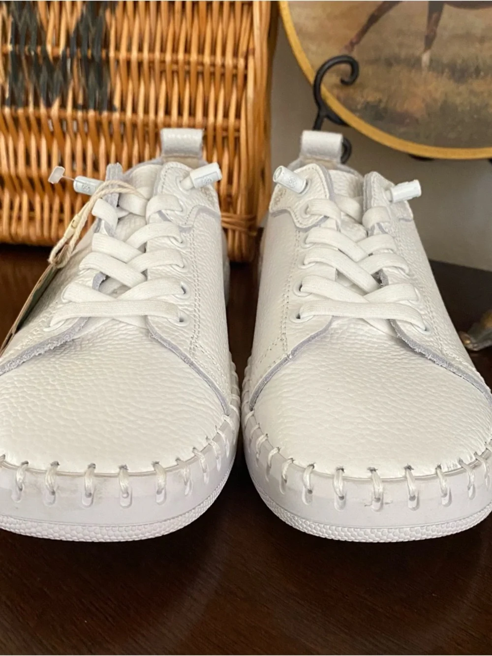 Yokono Flow 004 White Leather Sneaker 6.5 (37) Made In Spain NEW - Picture 4 of 7